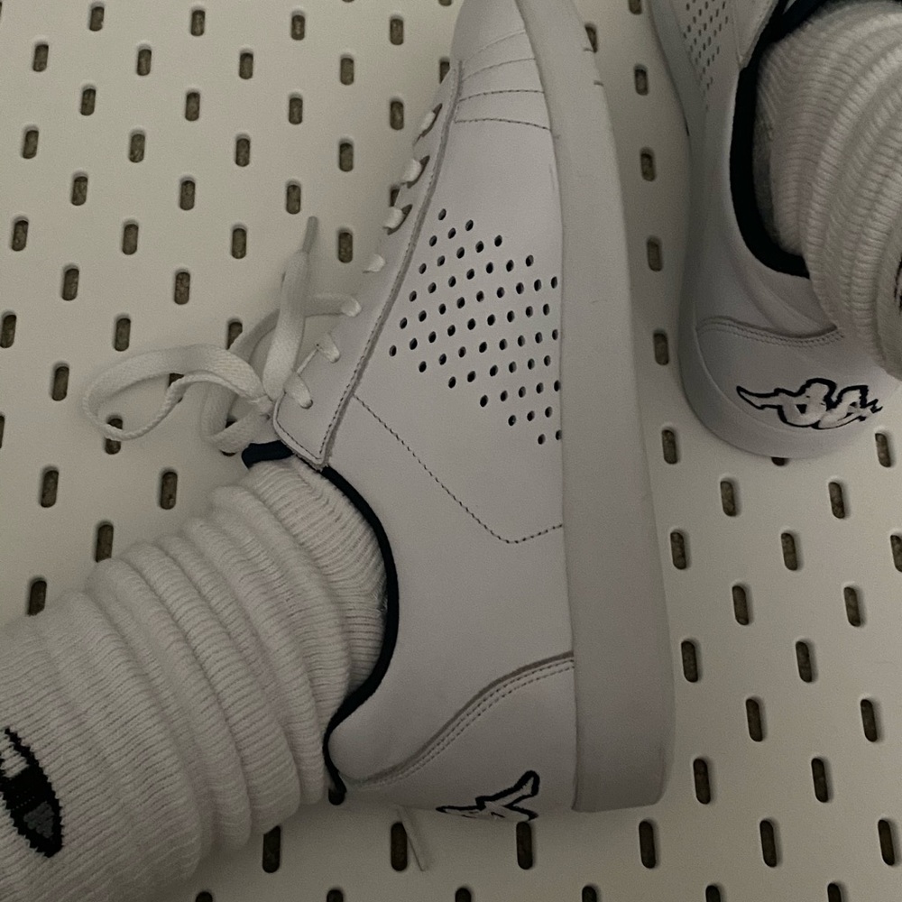 White & Navy Kappa Shoes
